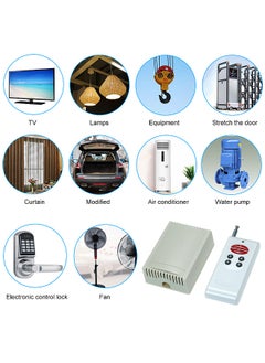 433Mhz DC 12V 6CH Channel Universal 10A Relay Wireless RF Remote Control Switch Receiver Module and 1PCS 6 Key RF 433 Mhz Transmitter Fixed Code (2262 Chip) Remote Controls Smart Home Automation