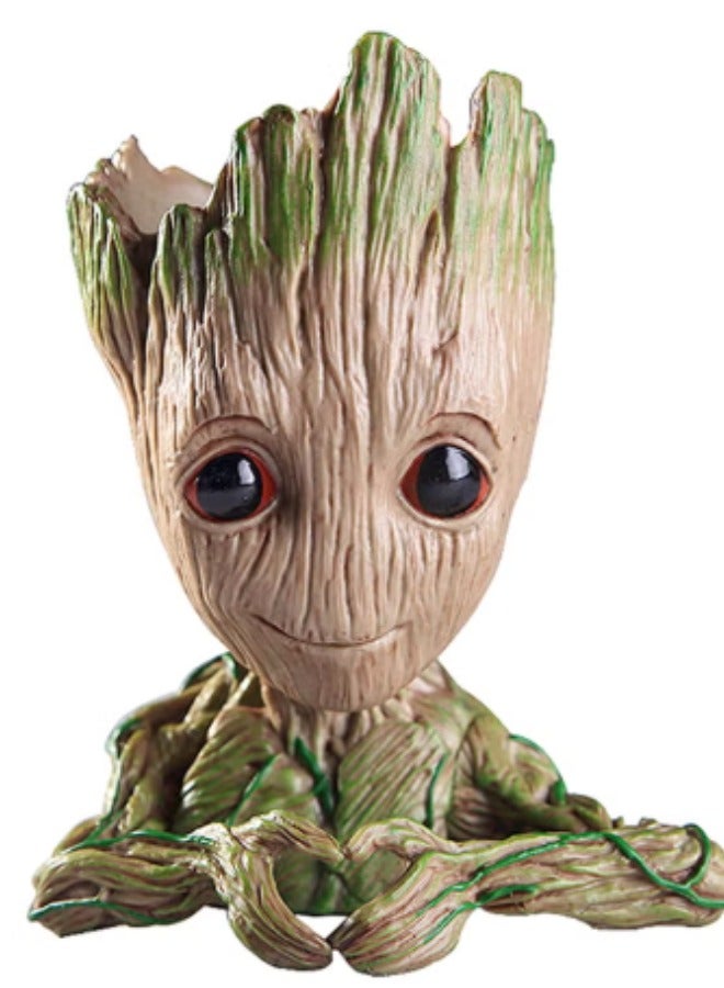 تسوق ن العربة مجسم شخصية بيبي جروت من فيلم Guardians Of The Galaxy، أصيص زهور باللون الرمادي/الأخضر  - Image 1