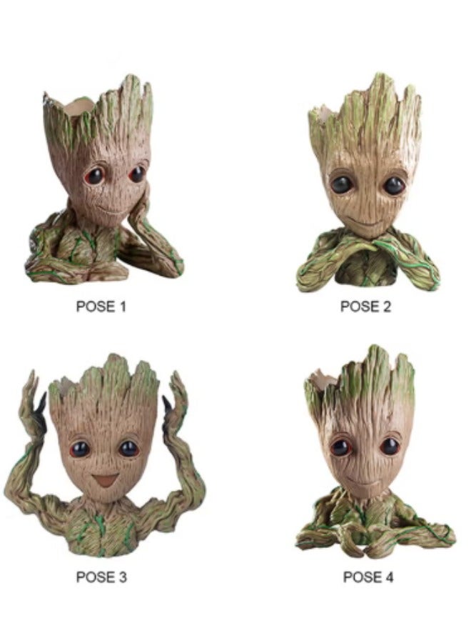 تسوق ن العربة مجسم شخصية بيبي جروت من فيلم Guardians Of The Galaxy، أصيص زهور باللون الرمادي/الأخضر  - Image 3