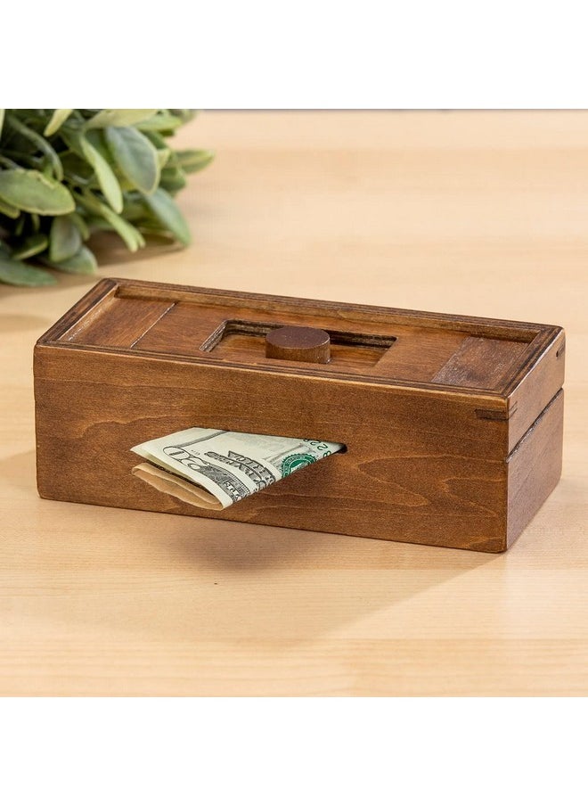 Bits and Pieces Bits and Pieces - Stash Your Cash - Secret Puzzle Box - Camouflage Your Cash Money Holder - Brain Teaser - Wooden Secret Compartment  - Image 2