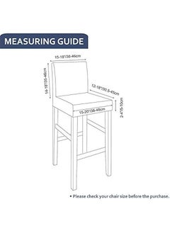 Generic 2 Pack Stretch Bar Stool Covers Counter Stool Pub Chair Slipcover Cafe Barstool Slipcover Removable Furniture Chair Seat Cover with Elastic Bottom for Dining Room Kitchen (Deep Blue)  - Image 5