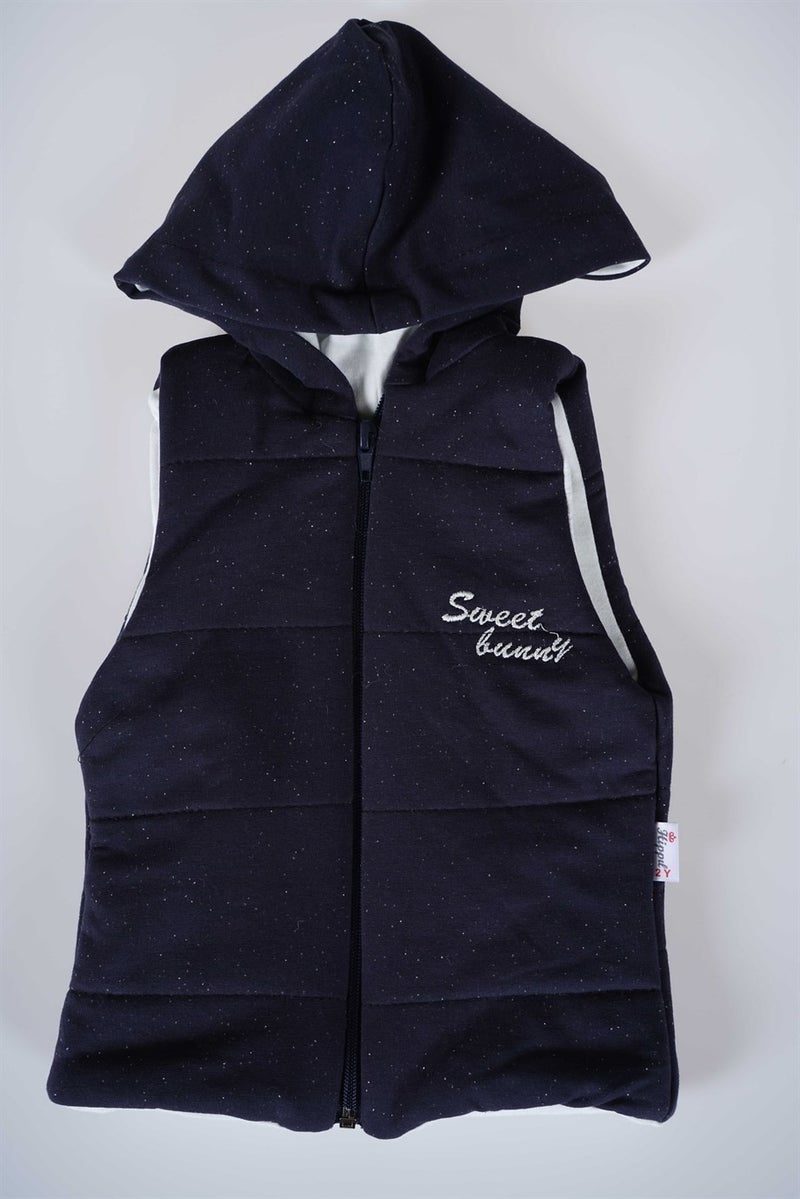 Miniko Kids New Season Hooded Zippered Baby Cotton Vest - Image 1