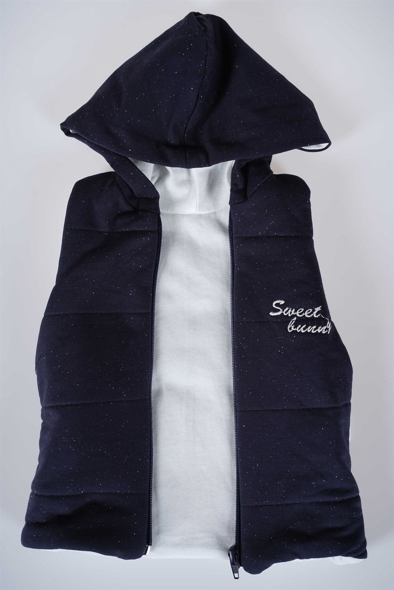 Miniko Kids New Season Hooded Zippered Baby Cotton Vest - Image 3