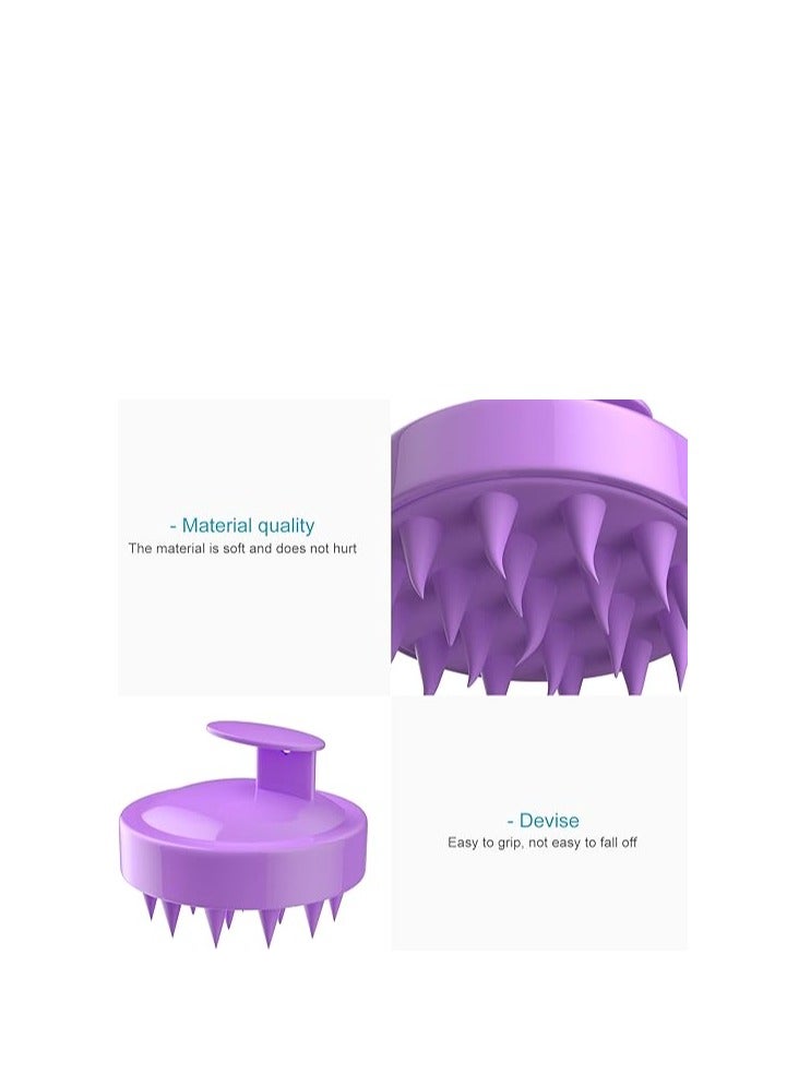 Silicone Scalp Massage Brush Purple