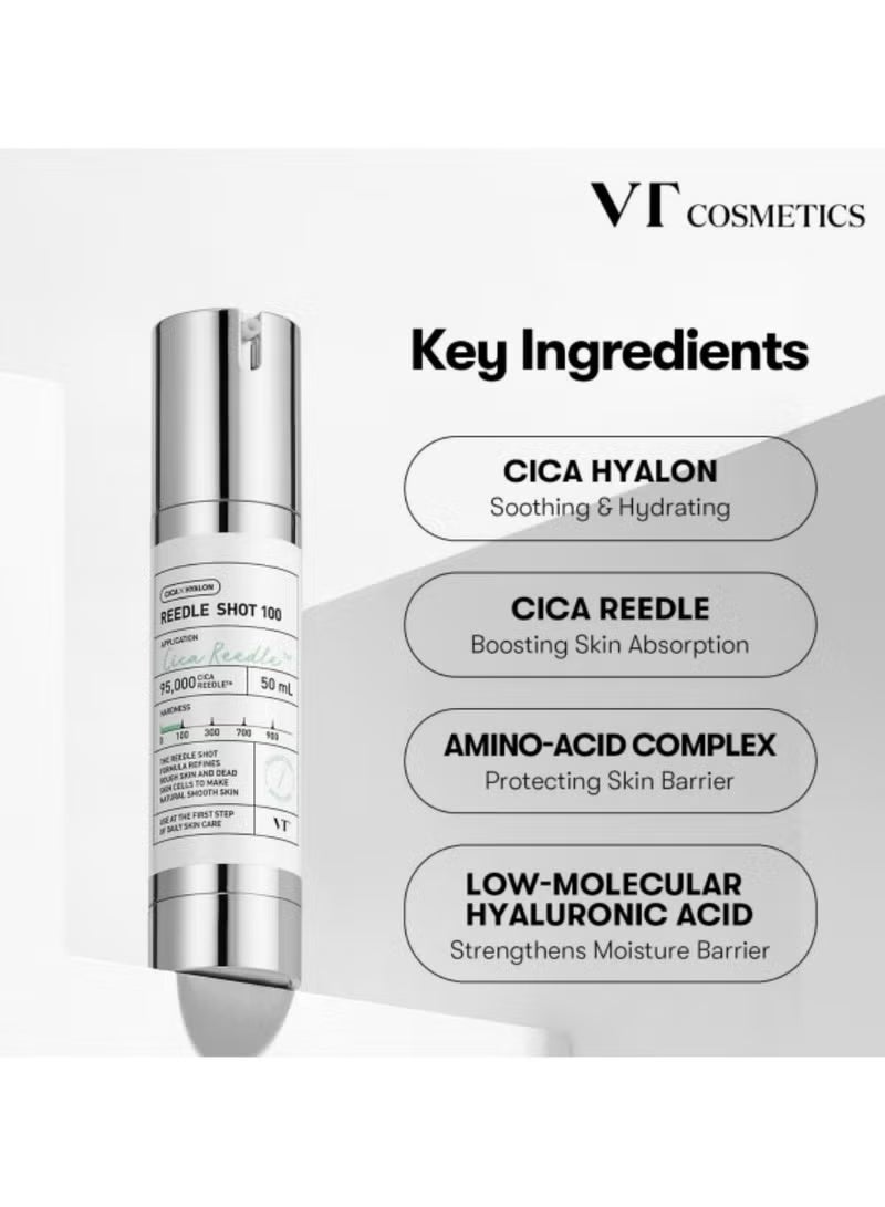 VT Cosmetics Cica Riddle Shot 100 Essence | Daily Essence for Smooth Skin, Centella Complex, Hyaluronic Acid, Green Propolis Acid for All Skin Types 1.69 oz (50 ml) - Image 3