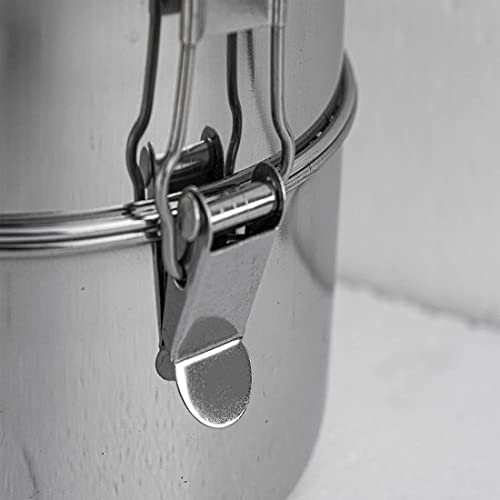 FUTENSILS Manav Stainless Steel Tiffin Box Clip Model, 6-Tier-Size -13X6 (with Plates),Lunch Kit Used for Office Travelling, Gifting and Picnic,(Capacity-14L,Dia-8.5 inch, Weight - 3.47Kg) - Image 4