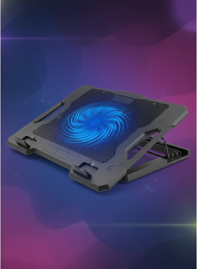 CRASH C1000 17-Inch Backlit Laptop Cooling Stand with LED Lights, Metal Mesh Design, Adjustable, for Optimal Usage Comfort - Image 5