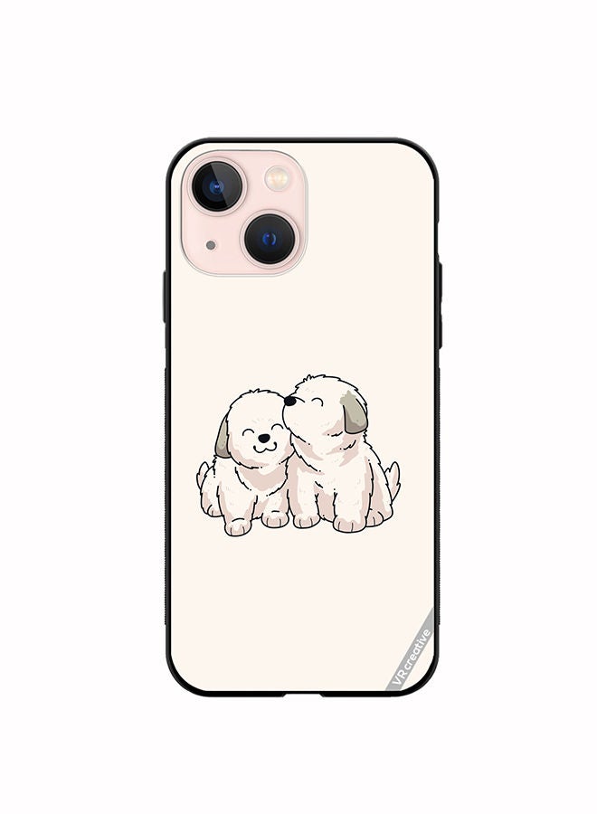 VR CREATIVE Protective Case Cover For Apple iPhone 14 Plus Cute Puppies Design Multicolour - Image 1