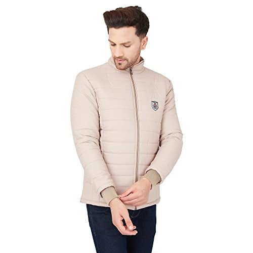 Ben Martin Men's Nylon Full Sleeve Bomber Jacket, Beige Extra Large - Image 2