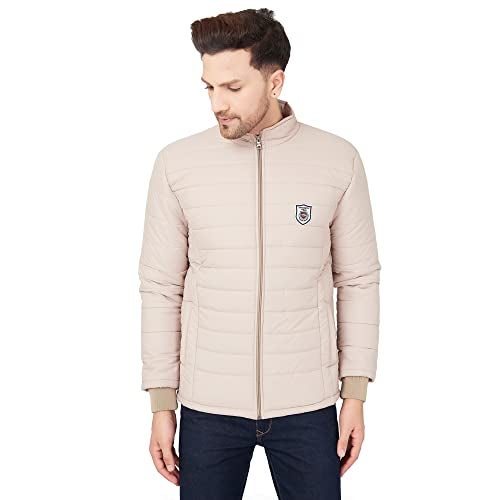 Ben Martin Men's Nylon Full Sleeve Bomber Jacket, Beige Extra Large - Image 1