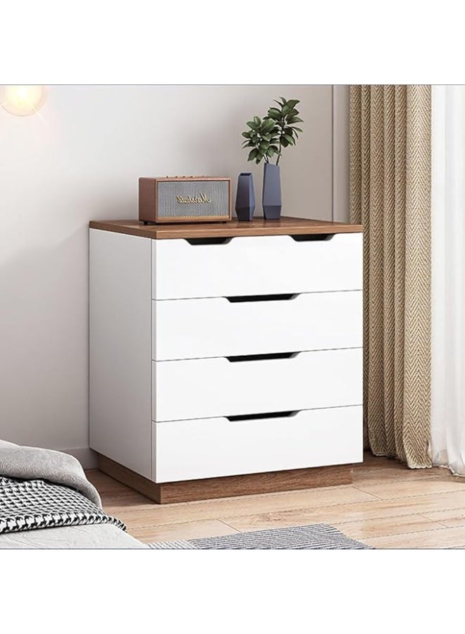 طاولة حديثة بجانب السرير ، طاولة ليلية خشبية مع درجات طاولة واسعة للأغراض المنزلية الصغيرة ، خزانة تخزين بسيطة لغرفة النوم غرفة المعيشة جانب السرير (203DG5) - Image 1