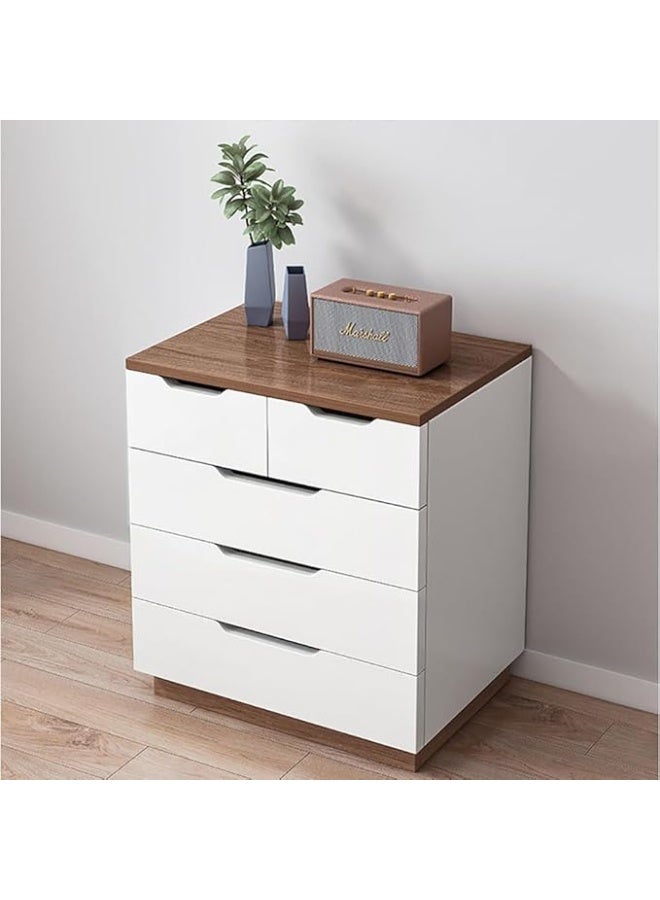 طاولة حديثة بجانب السرير ، طاولة ليلية خشبية مع درجات طاولة واسعة للأغراض المنزلية الصغيرة ، خزانة تخزين بسيطة لغرفة النوم غرفة المعيشة جانب السرير (203DG5) - Image 2