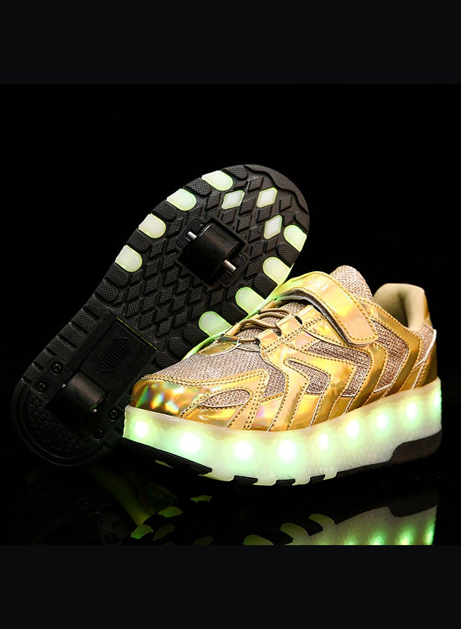 Breathability Roller Shoes USB Charge Girls Boys Sneakers with Wheels LED Roller Skates Shoes - Image 2