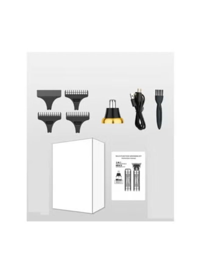 JAJEEK 3-in-1 Men’s Electric Grooming Kit | USB Rechargeable Cordless Trimmer with Beard, Nose & Body Hair Shaver Attachments | Precision Grooming for Facial, Nose, Ear & Body Hair | Compact, Travel-Friendly Design for Home & On-the-Go Use - Image 4