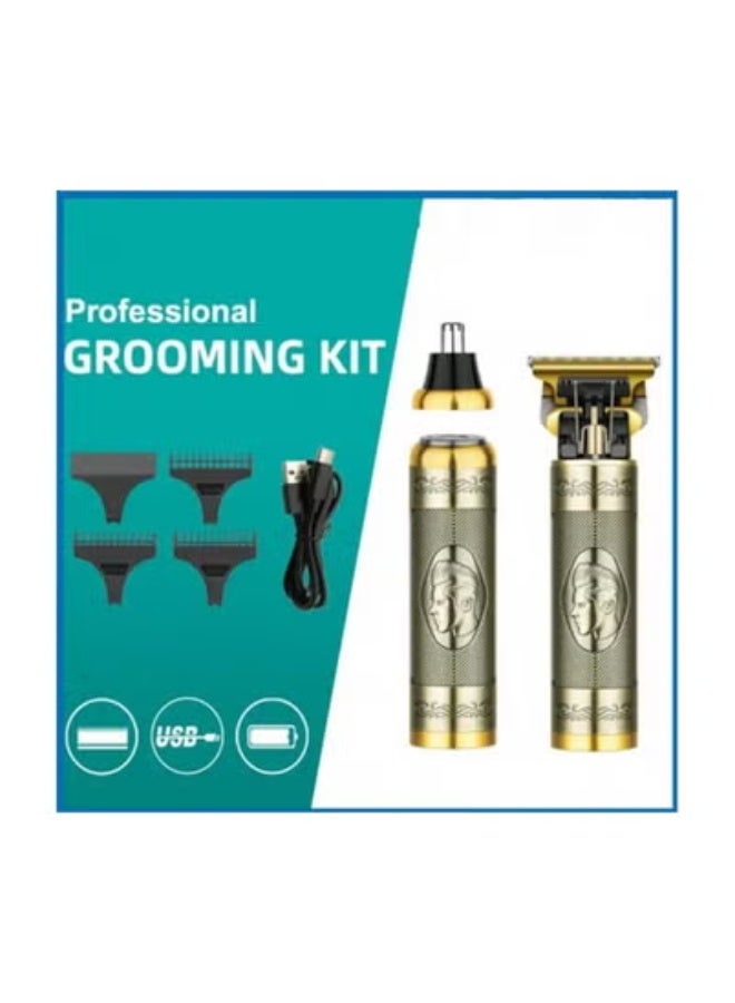 JAJEEK 3-in-1 Men’s Electric Grooming Kit | USB Rechargeable Cordless Trimmer with Beard, Nose & Body Hair Shaver Attachments | Precision Grooming for Facial, Nose, Ear & Body Hair | Compact, Travel-Friendly Design for Home & On-the-Go Use - Image 2