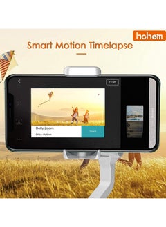 hohem Hohem iSteady X 3-Axis Lightweight Foldable Gimbal Stabilizer Supports Moment/Beauty/Auto-Inception Mode Compatible with iPhone 14/15 Pro/and Android Smartphones (iSteady X White)  - Image 3