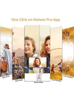 hohem Hohem iSteady X 3-Axis Lightweight Foldable Gimbal Stabilizer Supports Moment/Beauty/Auto-Inception Mode Compatible with iPhone 14/15 Pro/and Android Smartphones (iSteady X White)  - Image 4