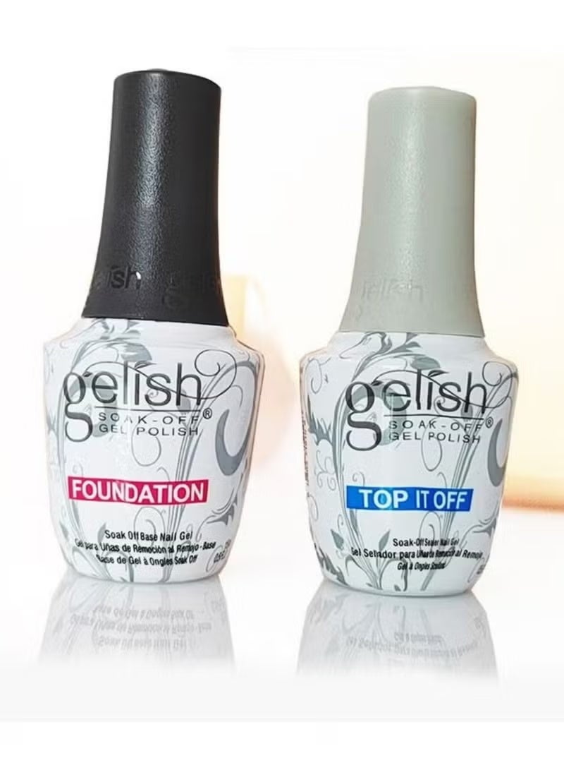 Gelish Long-Lasting Shine Nail Polish Set – No-Wipe Top & Base Coat – UV/LED Quick-Dry Gel Varnish – Soak-Off Formula - Image 4