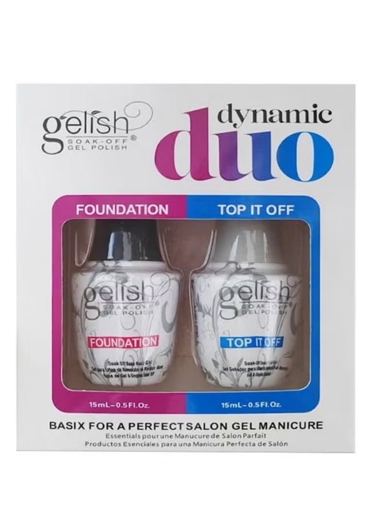 Gelish Long-Lasting Shine Nail Polish Set – No-Wipe Top & Base Coat – UV/LED Quick-Dry Gel Varnish – Soak-Off Formula - Image 3