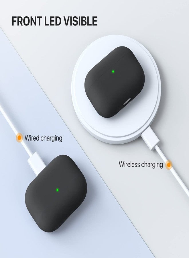 Miracase حافظة ميرا كيس مصممة لسماعات أيربودز برو (2019)، [حماية مطورة ثلاثية الطبقات] حافظة من السيليكون السائل الصديق للبشرة، أسود - Image 4