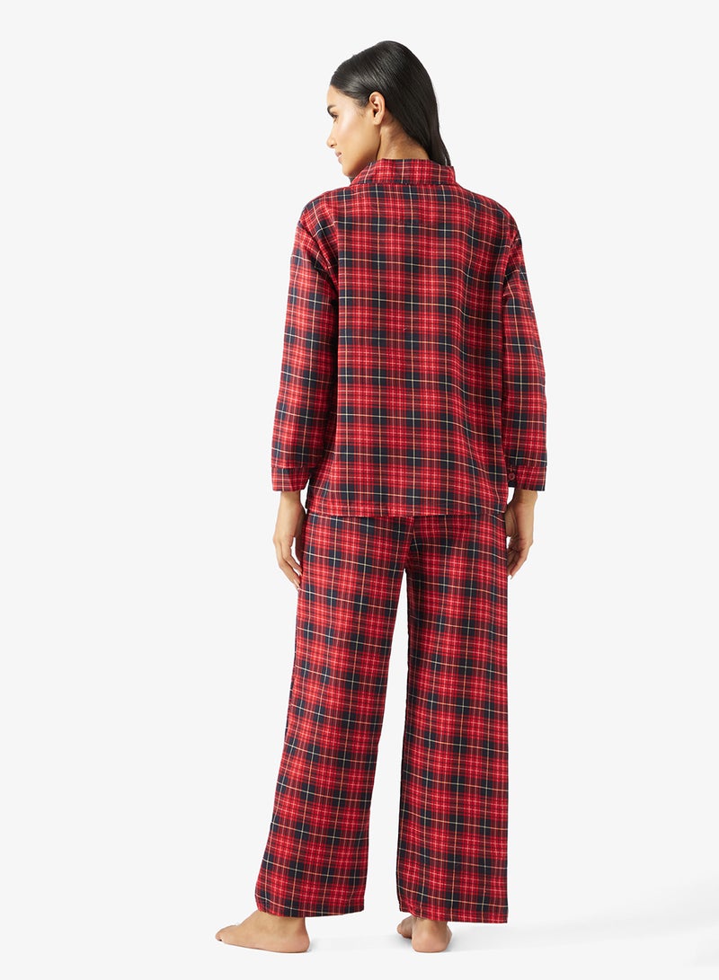 جينجر طقم بيجاما وقميص بأزرار كاروهات - Image 2