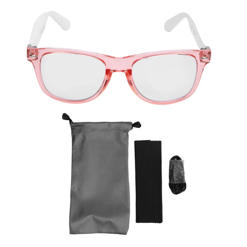 Smart BT Eyeglasses Multifunctional Open Ear Clear Sound Voice Call Smart Glasses for Driving Fishing Listening Music Rosy - Image 1