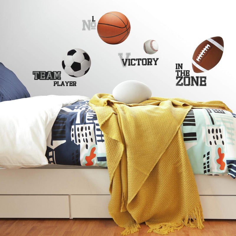 RoomMates RMK1705SCS All Star Sports Saying Peel and Stick Wall Decals 10 inch x 18 inch - Image 4