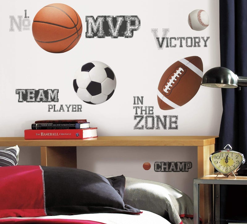 RoomMates RMK1705SCS All Star Sports Saying Peel and Stick Wall Decals 10 inch x 18 inch - Image 2