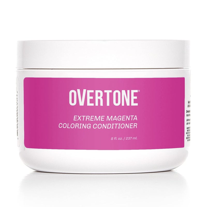 oVertone Color Depositing Conditioner  8 oz Semi Permanent Hair Color with Shea Butter  Coconut Oil  Vegan CrueltyFree  Extreme Magenta