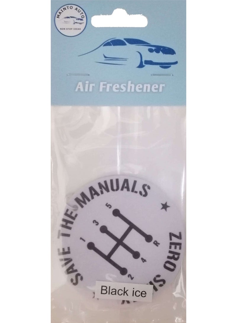 مينتو اوتو بطاقة عطر معلقة للسيارة - رائحة: الثلج الأسود (حزمة من 15 قطعة) للسيارة. - Image 2