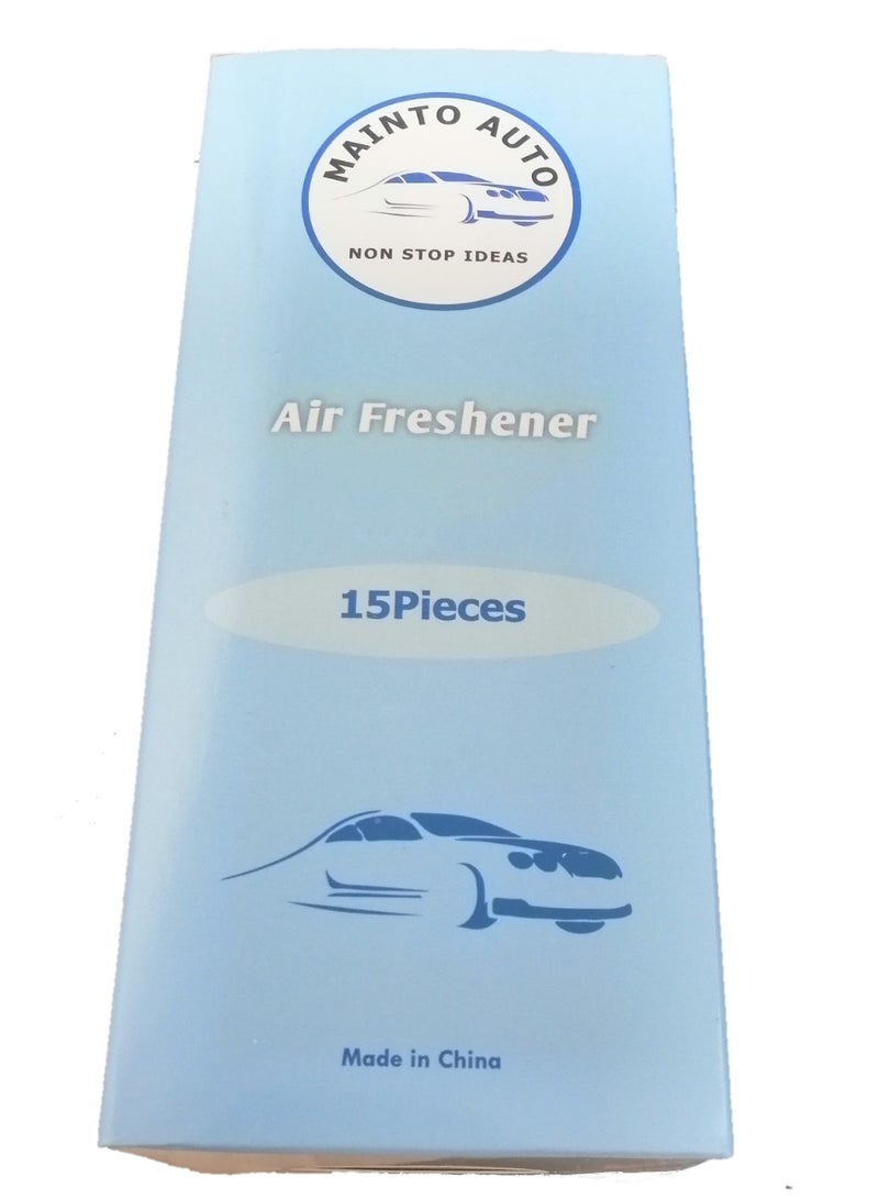 مينتو اوتو بطاقة عطر معلقة للسيارة - رائحة: الثلج الأسود (حزمة من 15 قطعة) للسيارة. - Image 3