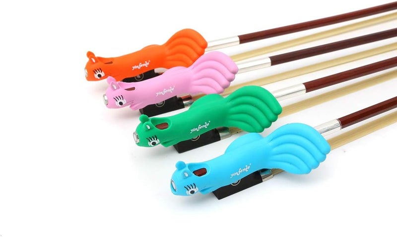 yinfente Violin Bow Holder - Correct Bow Position - Universal Fit - Soft Rubber - Protects Fingerboard - Image 1