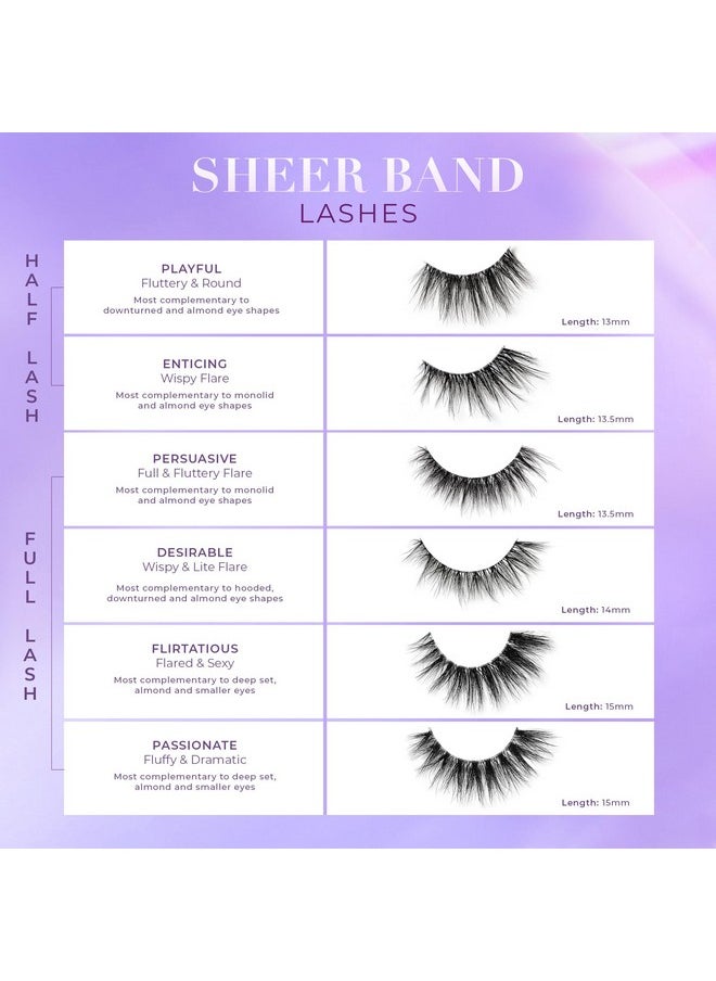 Playful Sheer Band False Eyelashes Winvisible Band Lashes Half Lashes Natural Look Half Lash Cateye Style Faux Mink Lashes Clear Band Lashes Reusable Eyelashes 20X 13Mm - pzsku/ZC3930699D7DEE8679F9DZ/45/_/1707975378/a2d6f671-b9cc-4df3-a5ef-ca01901d9c57