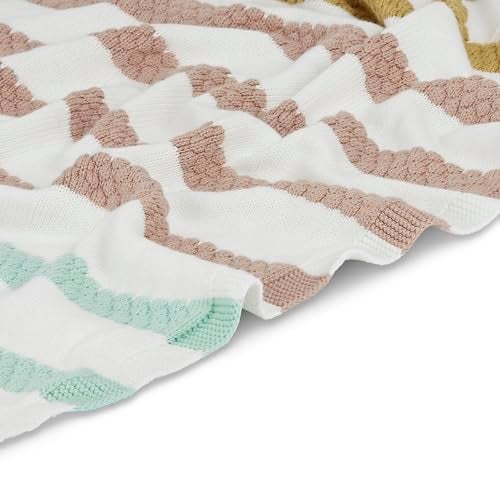 haus & kinder Knitted Baby Blanket, Soft Breathable Baby Blankets Newborn, Premium Baby Blanket for 0-2 Years, Cozy Blankets for Crib, Nursery & Stroller, New Born Baby Essentials | Spectrum - Image 5