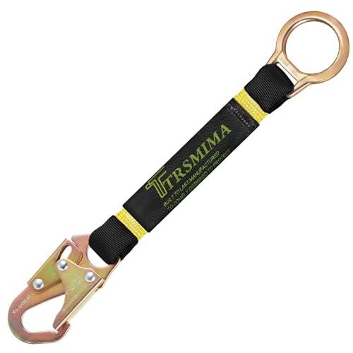 TT TRSMIMA TRSMIMA Safety Harness Extension Lanyard - 18”D-ring Extender Fall Protection Arrest System with Snap Hook Connector Ring ANSI - Image 1