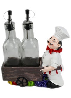 Cool Fat Funny Chef Serving Tray With Spray Bottles, Olive Oil Sprayer, Vinegar Dispenser, Portable Oil Dispenser Mister For Bbq, Salad, Baking, Roasting, Grilling, Frying, Fat Chef Olive Oil Sprayer
