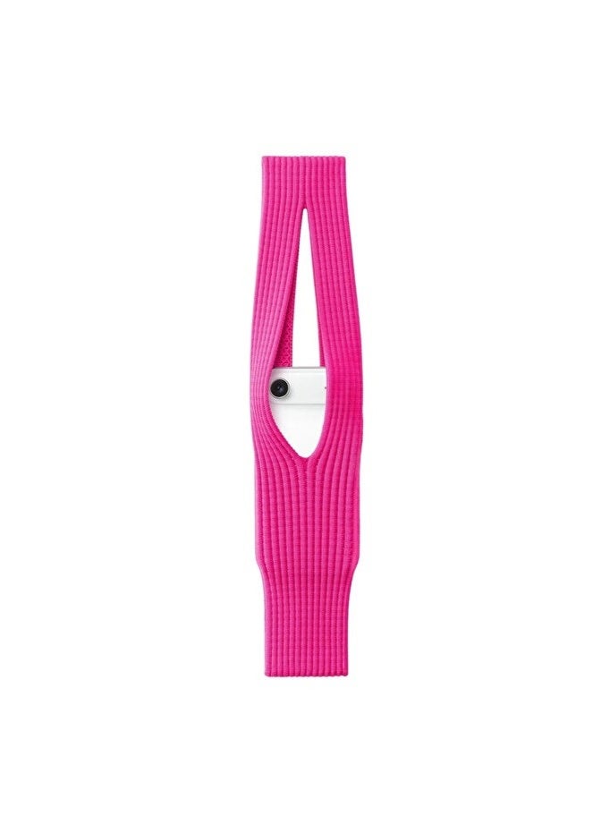 Macon 3D-Knitted Phone Pocket (Pink) Wearable Accessory mobile pocket bag.