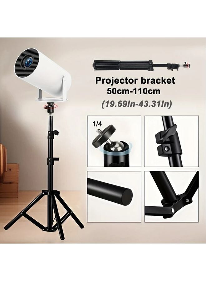 Black Durable Adjustable Height Projector Tripod Stand Carbon Steel Plastic 50 110cm Stable Anti Shake 360 Flexible Portable Telescopic - Image 2