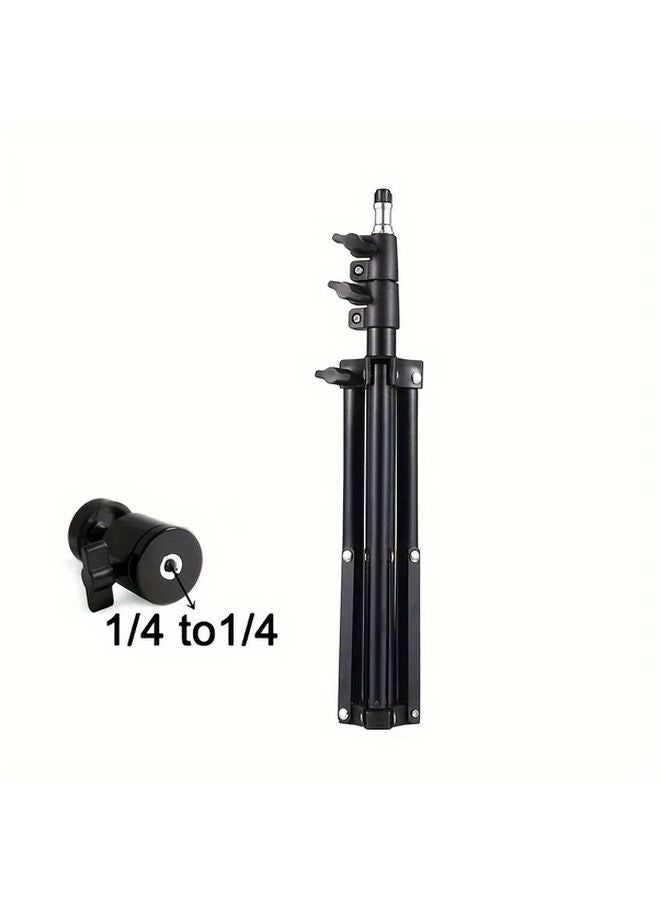 Black Durable Adjustable Height Projector Tripod Stand Carbon Steel Plastic 50 110cm Stable Anti Shake 360 Flexible Portable Telescopic - Image 1