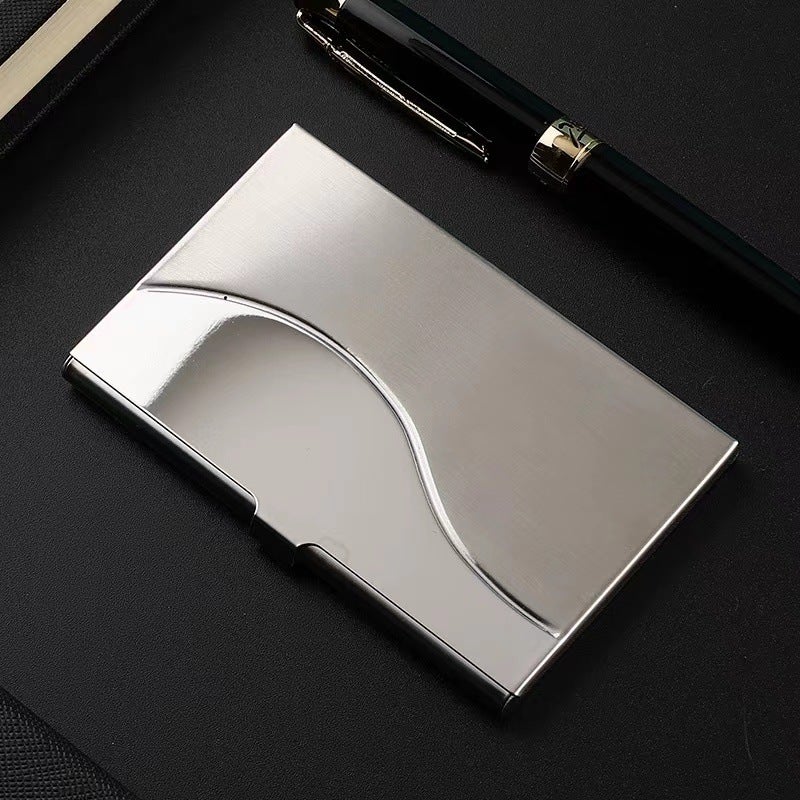 Hot Selling Stainless Steel Business Card Holder Slim Metal Card Case - Image 3