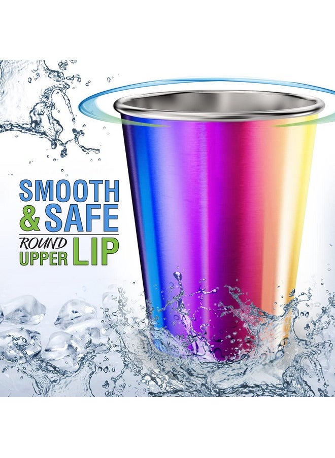 CHILLOUT LIFE - Stainless Steel Cups 8 Oz Stainless Steel Sippy Cups For Home & Outdoor Activities Bpa Free Healthy Unbreakable Premium Metal Drinking Glasses (4Pack) - Image 1