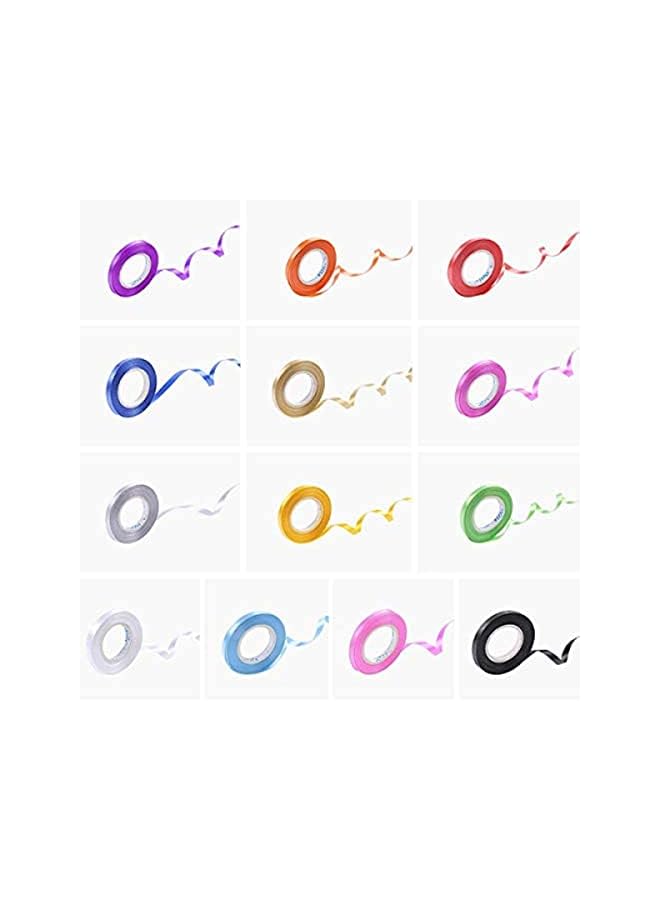 The Bros 13 color 26 Curly Ribbon set Colorful Curly Balloon string Gift Wrap Ribbon balloon double-sided curlers suitable for Christmas Thanksgiving wedding party home holiday balloon flower decoration - Image 2