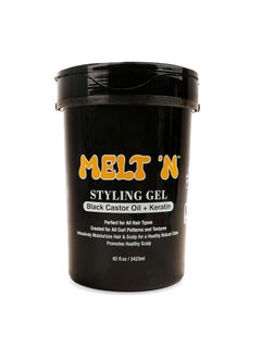 EBIN NEW YORK EBIN NEW YORK Meltn Styling Gel Keratin and Black Castor Oil 82oz  Gives High Shine and Provides a Soothing and Calming Effect Strong Hold Styling Nourshing the Hair No Frizz or Breakage 