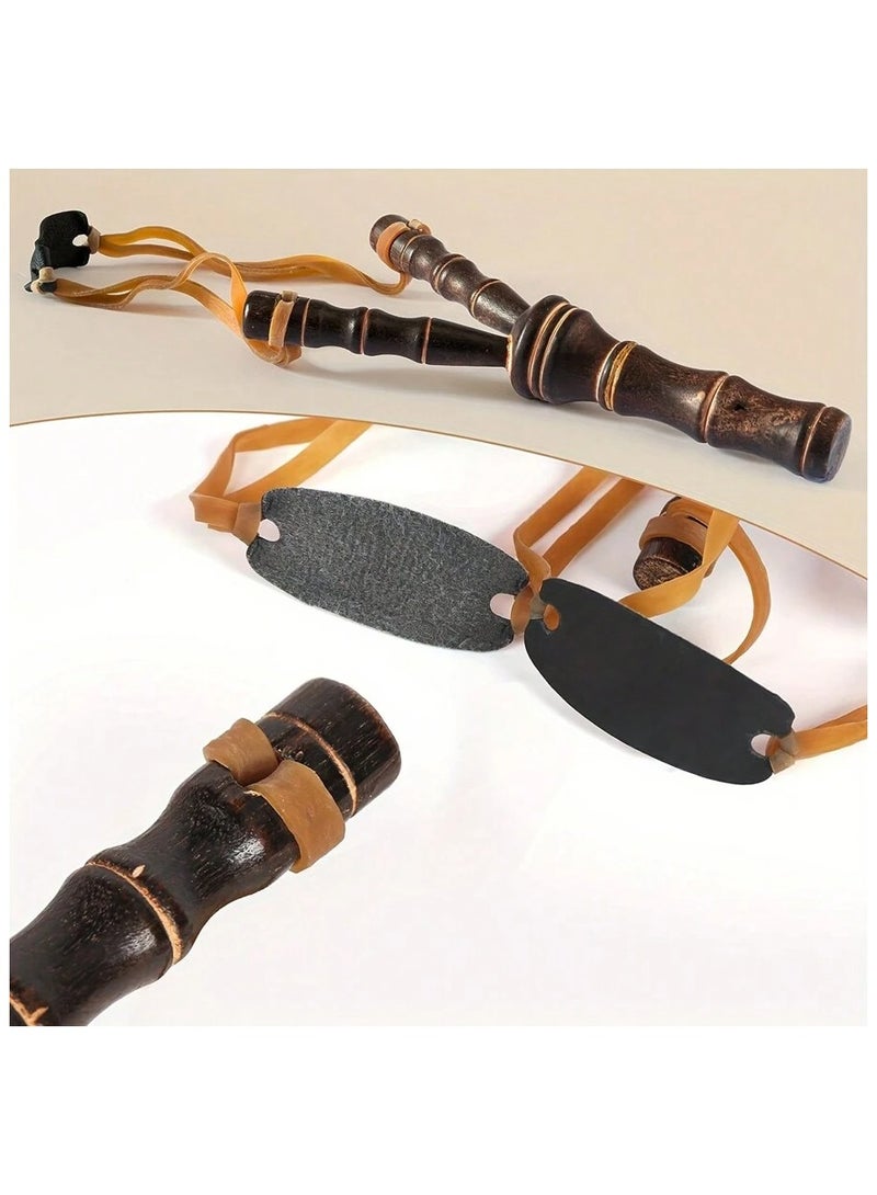 Rally Wooden 2-Piece Slingshot Catapult Hand Made Classic Bamboo Style Traditional Toy For Kids 19.5x10cm - Image 2