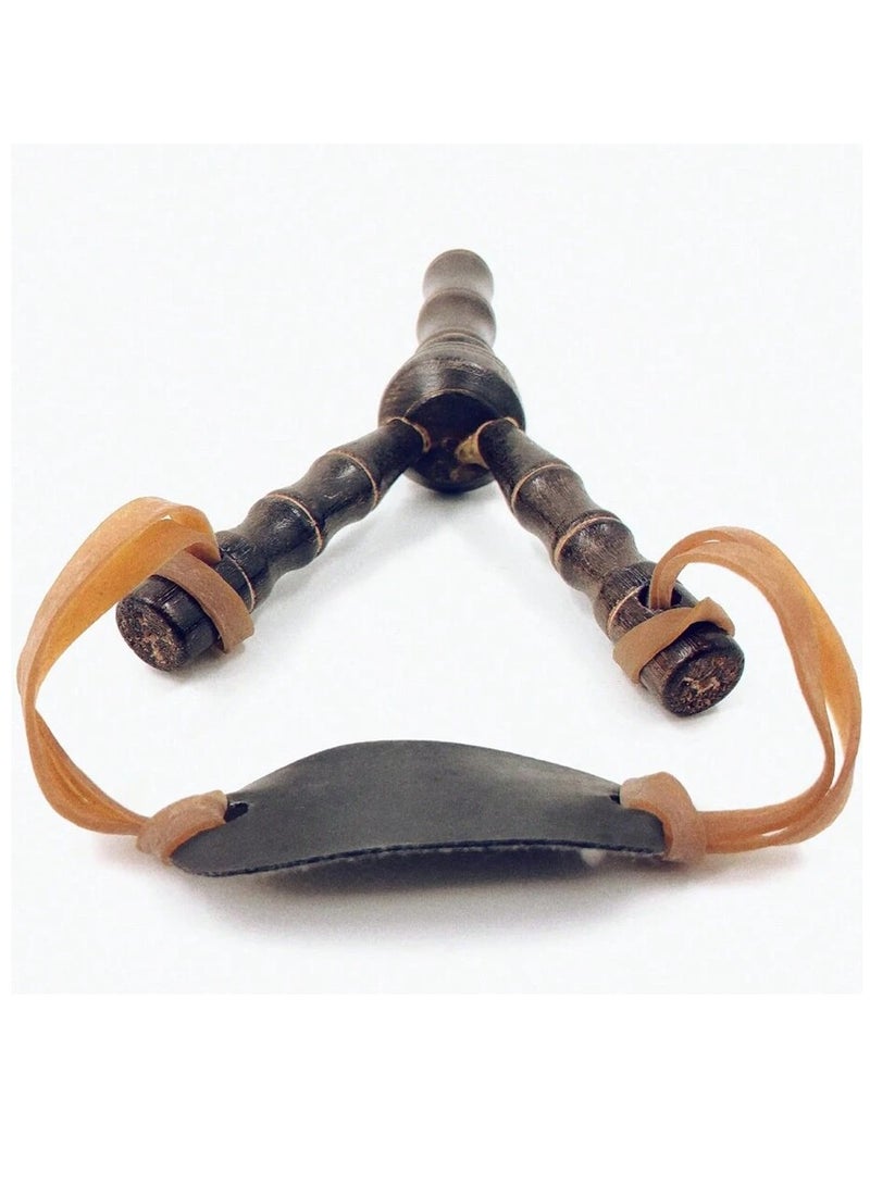 Rally Wooden 2-Piece Slingshot Catapult Hand Made Classic Bamboo Style Traditional Toy For Kids 19.5x10cm - Image 3