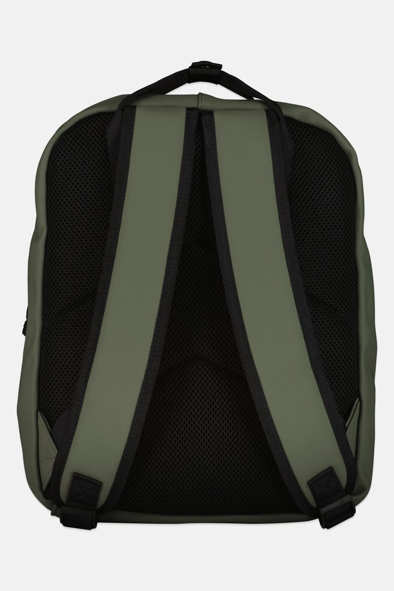 Clan London Women Brand Logo Backpack, Khaki Green - Image 2