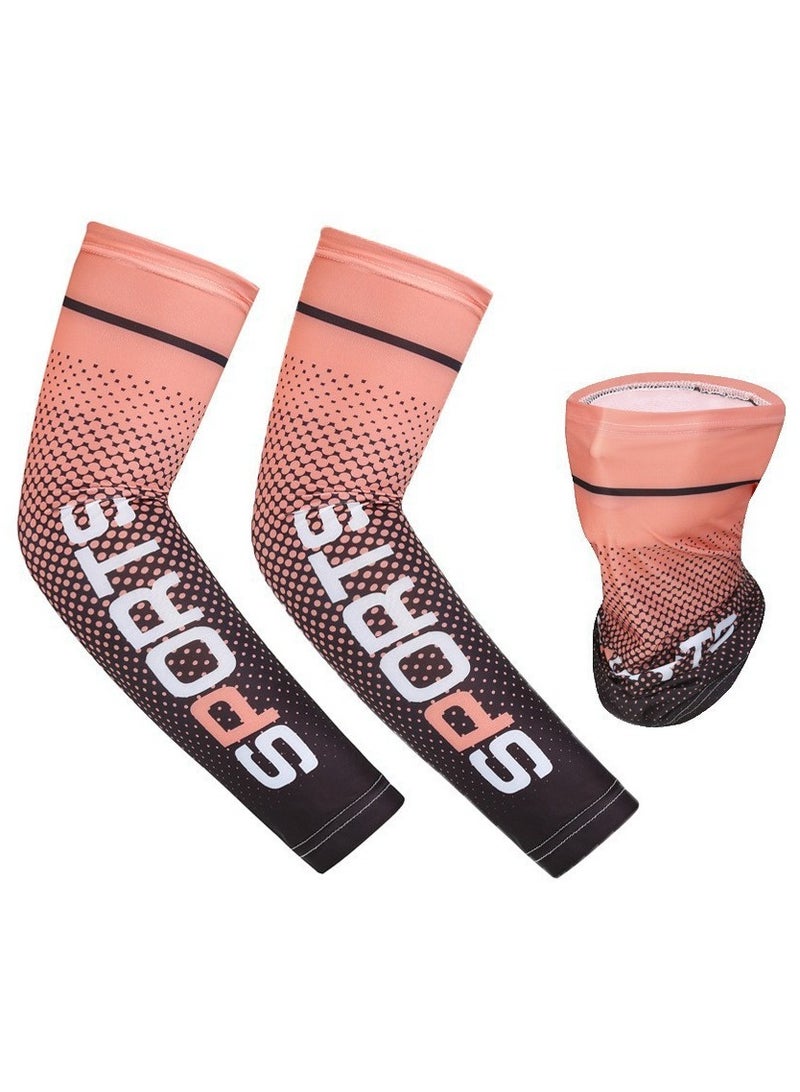Sports Summer ice silk sunscreen and UV protection sleeves for men and women, summer thin and long ice silk gloves for cycling and driving  - Image 1
