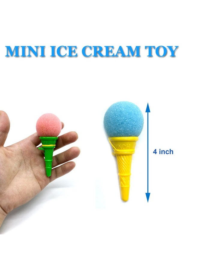 Meirrnyyu - 24 Pcs 4Inch Ice Cream Foam Ball Launcher,Mini Ice Cream Cone Shooter Toys For Kids,Children,Carnival Prize,Party Favors - Image 1