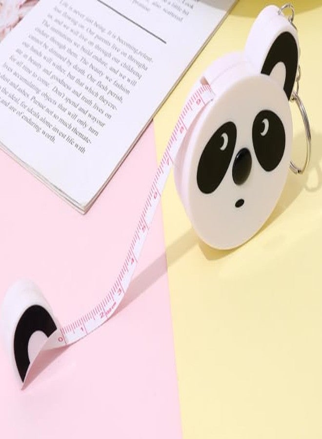 Junfamilee Panda Plastic Retractable Measure Tapes Cartoon Animal Body Measuring Tapes with Keyring for Cloth Body Tailor Sewing Craft Measuring Tools, Sewing Tape Measures, Tape Measures and Rulers (3H037) - Image 1