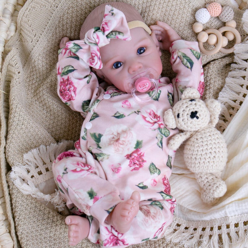 Milidool Realistic Reborn Baby Dolls Girl 20 Inch Lifelike Real Life Newborn Baby Dolls with Poseable Body and Accessories for 3 Year Old Girls Gifts Pretend Play Collection - Image 3